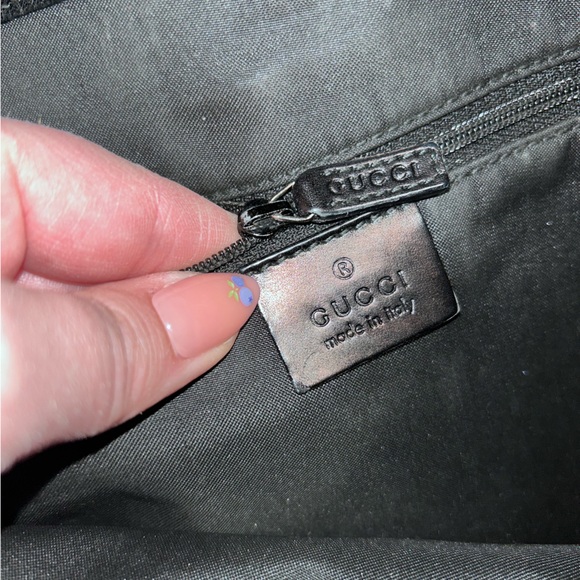 Vintage Gucci Jackie Black Monogram Logo Canvas Leather Luxe Shoulder Bag Purse - Picture 15 of 16